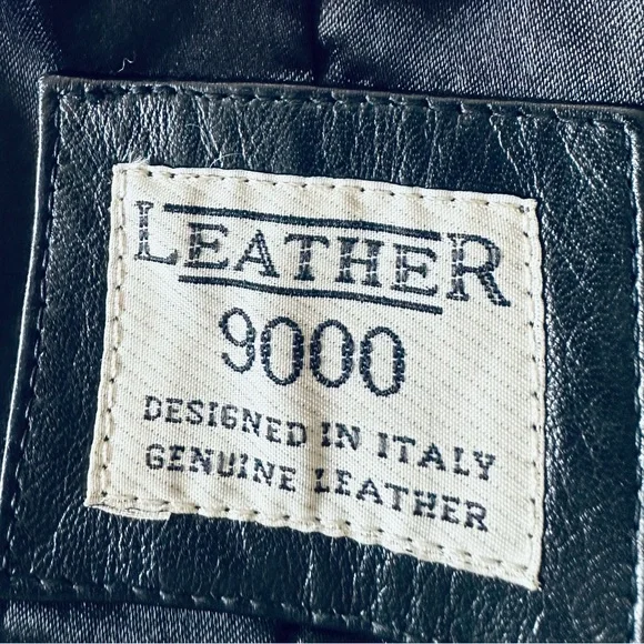 Leather 9000 Vintage 80s Rounded Collar Patchwork Buttery Soft Leather Jacket - Picture 10 of 10